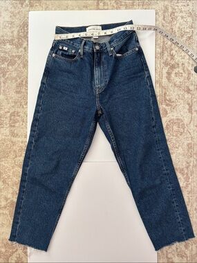Calvin Klein Classic High-Rise Dark Blue 100% Cotton Denim Women's 👖